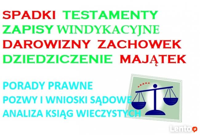 Testament Spadek Darowizna Zachowek Majątek PORADY I PISMA