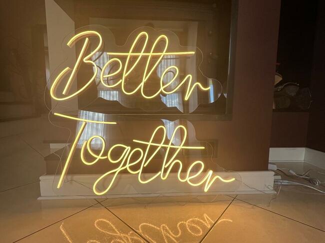 Dekoracja Na Wesele Better Together Neon Led Ledon Lub We Nowy Dw R