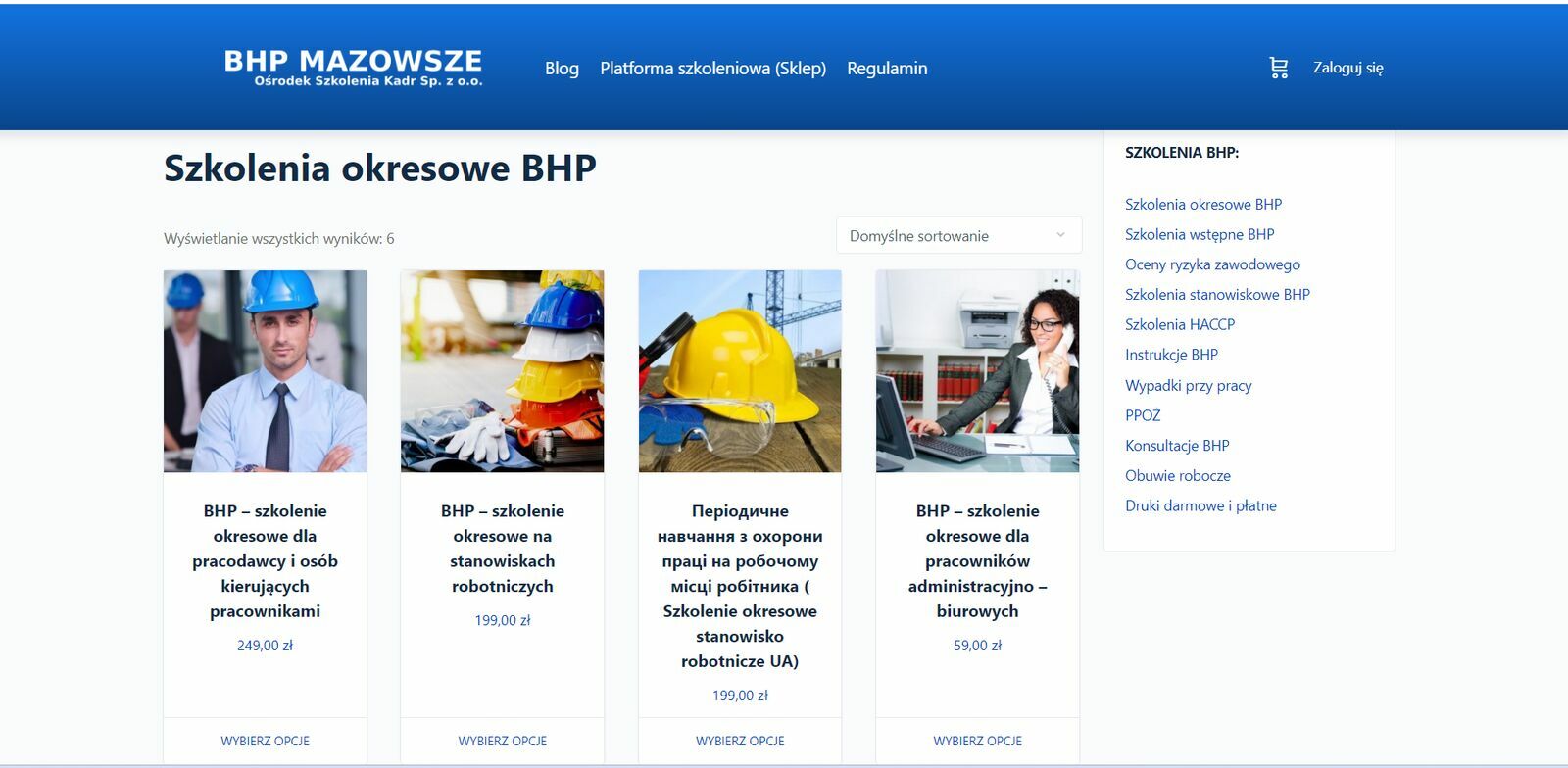 BHP Radom mazowieckie szkolenia wypadki analizy ryzyko Radom