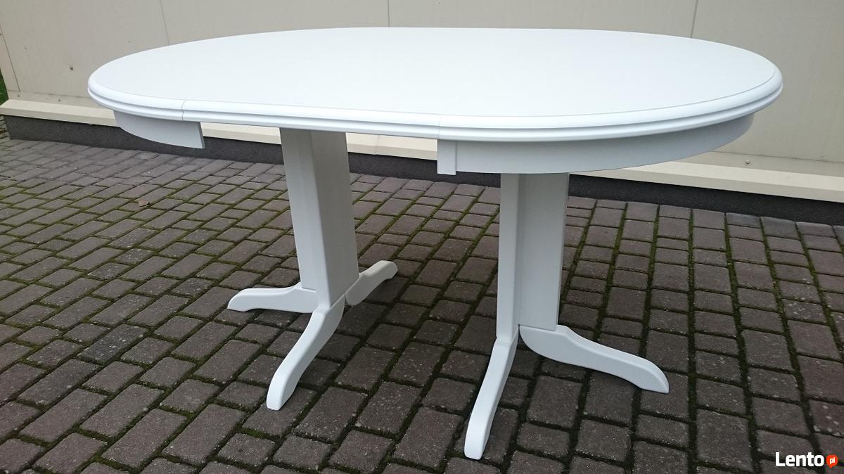 Nowoczesny Stół Biały Rozkładany Okrągły 90 Cm 1 Noga Nowy Starogard