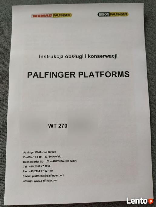 Wumag WT270 WT300 WT230 Palfinger instrukcja PL POLSKA Wrocław