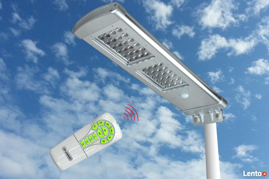 Lampa solarna LED+pilot oświetla teren i posesję Bielawa Lampa solarna LED+pilot oświetla teren i posesję Bielawa