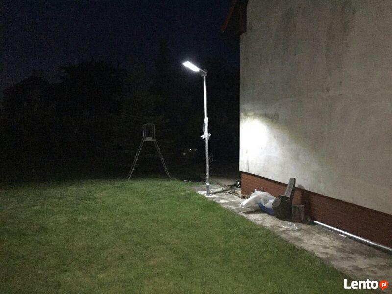 Lampa solarna LED+pilot oświetla teren i posesję Bielawa Lampa solarna LED+pilot oświetla teren i posesję Bielawa