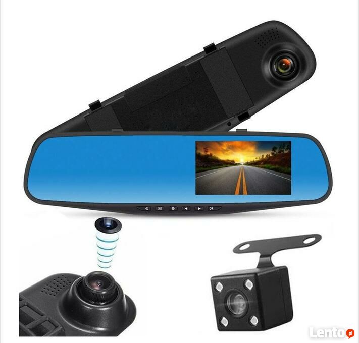 Archiwalne KAMERA SAMOCHODOWA W LUSTERKU+KAMERA COFANIA z TRYBEM NOCNYM