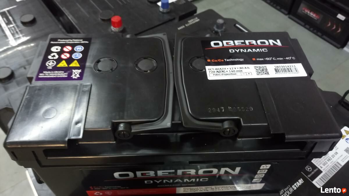 Archiwalne Akumulator Oberon 12V 80AH 720A nowy z dowozem