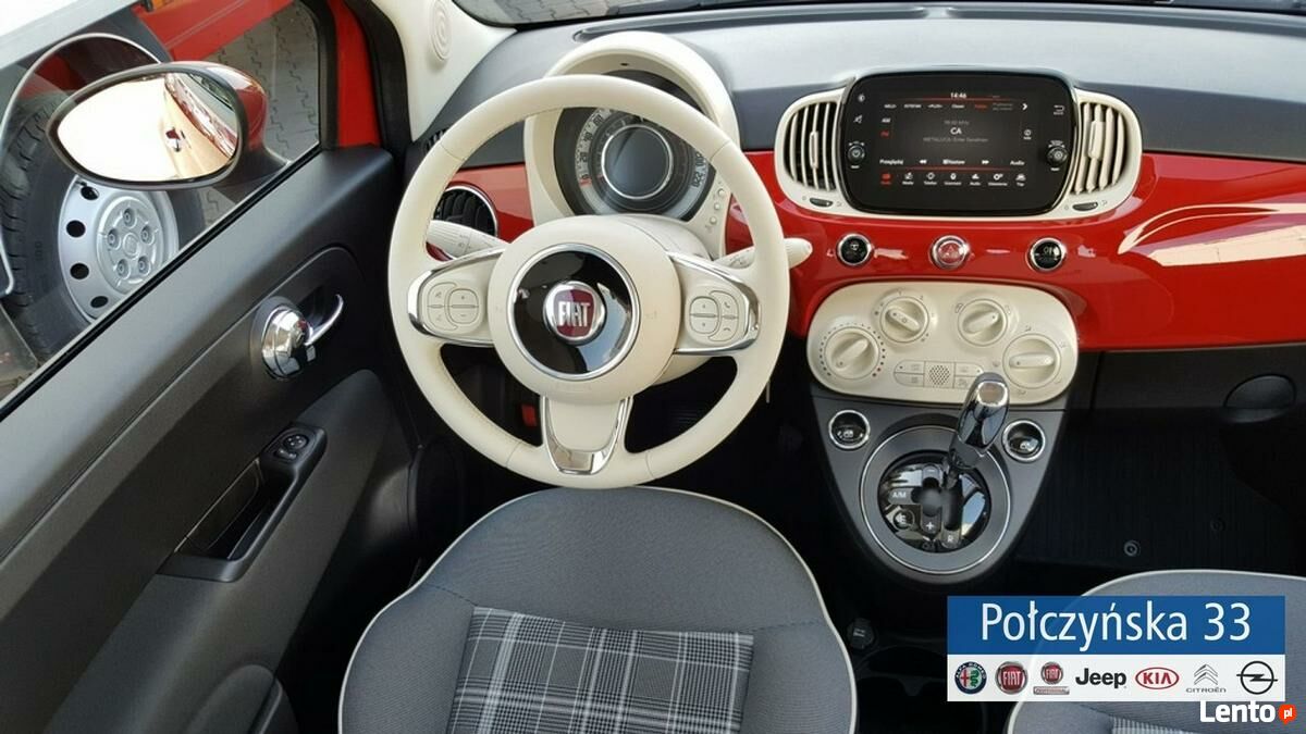 Fiat 500 Dualogic wersja Lounge Czerwony Pakiet City