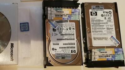 Dysk HP sata 72GB 2.5 cala hdd windows naklejka lic. sticker