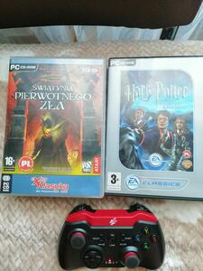 TRZY GRY NA PC HARRY POTTER I GAME PAD KONTROLER
