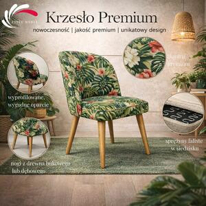 Krzesło Tapicerowane Premium KL-2 Jungle White