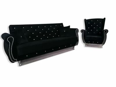 RATY wersalka Chesterfield rozkładana Glamour kanapa łóżko