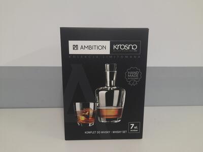 Karafka + 6szklanek whisky Krosno Ambition