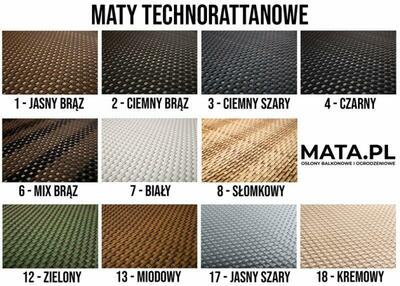 Mata technorattanowa - Osłona na balkon i płot - Na wymiar