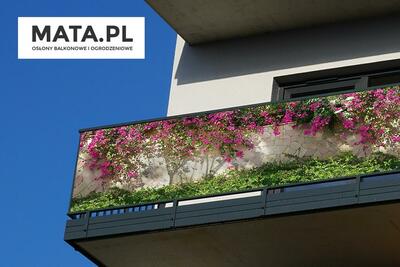 Osłona na balkon na wymiar. Osłona balkonowa w kwiaty