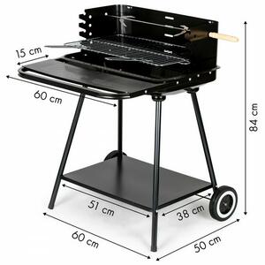 Ogrodowy GRILL z półkami