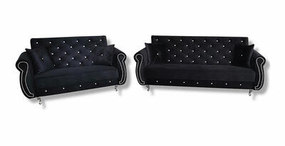 Zestaw Kanap Sofa wersalka rozkładana i nierozkładana kryszt