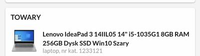 Sprzedam laptop Lenovo