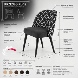 Nowoczesne krzesła tapicerowane KL12 - salon, hotel i lobby