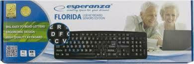 Klawiatura Esperanza Florida, duże, wyraźne litery - NOWA