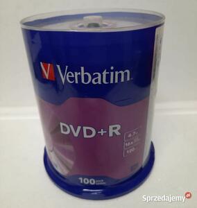 Polecam Płyty KPL 100szt Nowe Verbatim DVD+R x16 4,7GB