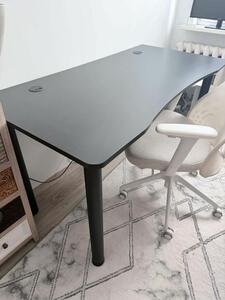 Biurko komputerowe czarne 138 cm okazja