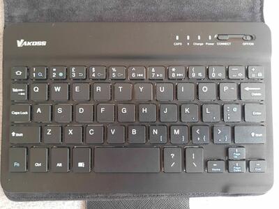 Klawiatura bluetooth ze skórzanym etui na tablet - nowa