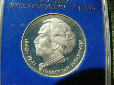 Paderewski srebrna moneta 100 zl w etui