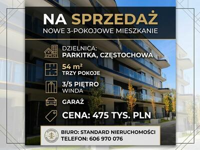 Nowe trzypokojowe +garaż podziemny+ komórka lokatorska