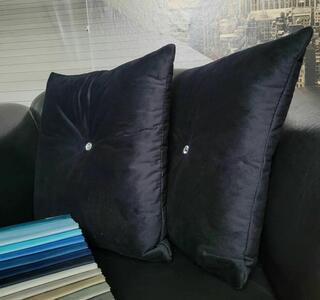 Poduszka dekoracyjna 45x45 z wypełnieniem glamour kryształ