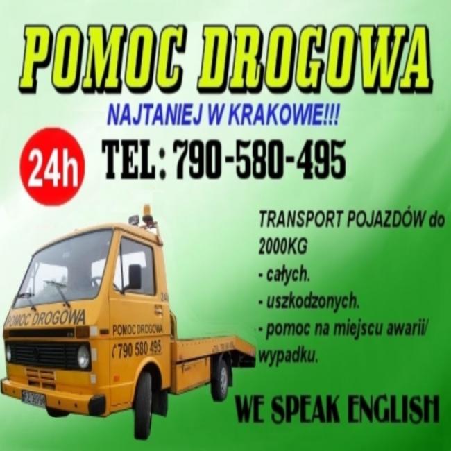 TRANSPORT POJAZDÓW WARSZTAT uszkodzony platforma awaria