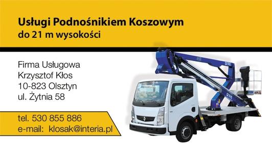 podnosnik olsztyn usługi podnośnikiem koszowym wynajem