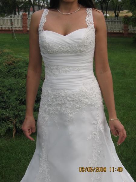 Sprzedam śliczną, długą suknię ślubną