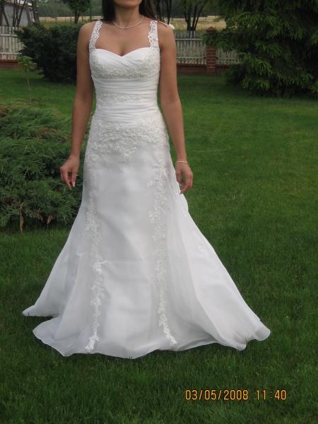 Sprzedam śliczną, długą suknię ślubną