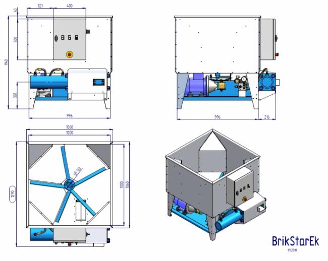 Brykieciarka BrikStar EK trocina, słoma, papier