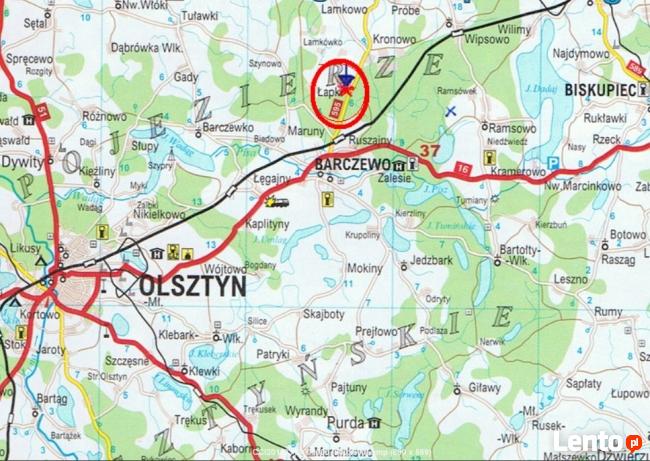 Działka budowlana 758 m2 - Łapka k/Barczewa