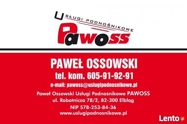 Podnośnik Koszowy - PAWOSS Usługi Podnośnikowe Elbląg 24H