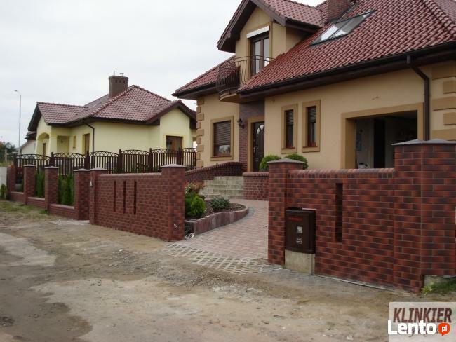 Elewacje z klinkieru , ogrodzenia z klinkieru , podbitki