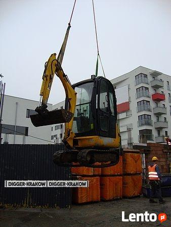 Usługi minikoparki wraz z młotem Kraków Skawina wynajem