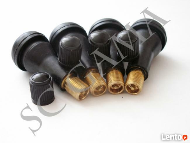 Wentyle gumowe i chromowane - kpl - 4 szt