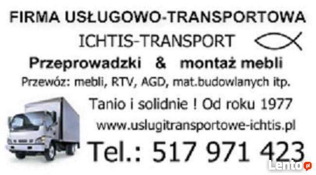 Usługi transportowe PRZEPROWADZKI Warszawa SOLIDNIE OD 1977