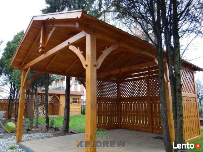Wiata garażowa, garaż z drewna, zadaszenie, altanka