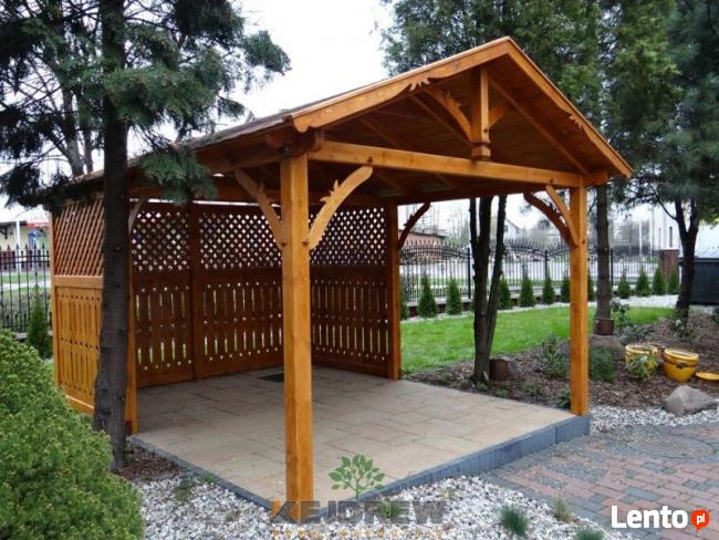 Wiata garażowa, garaż z drewna, zadaszenie, altanka