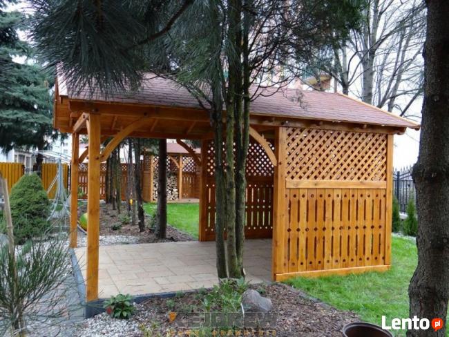 Wiata garażowa, garaż z drewna, zadaszenie, altanka