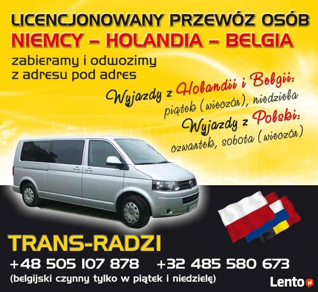 BUS OSTRODA , NIEMCY, HOLANDIA, BELGIA.