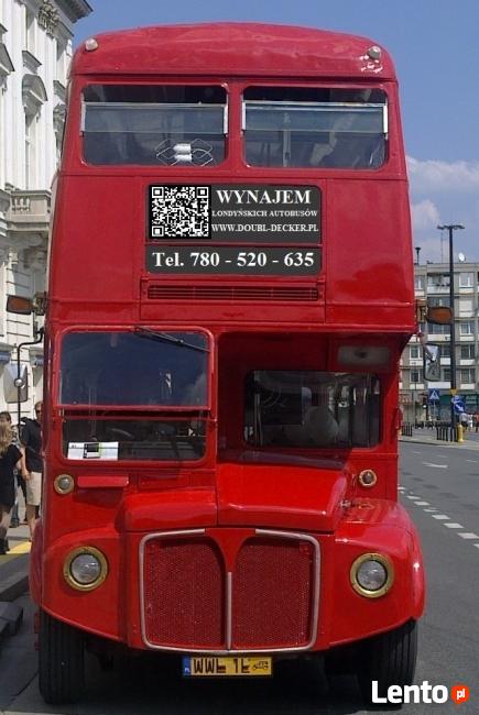 Londyński Autobus piętrowy z dachem do WYNAJĘCIA!!