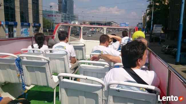 Zwiedzanie Warszawy piętrowym autobusem z przewodnikiem...