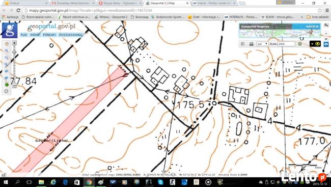 Działka rolno budowlana Dąbrowa nr.586/3
