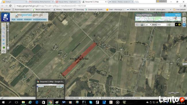 Działka rolno budowlana Dąbrowa nr.586/3