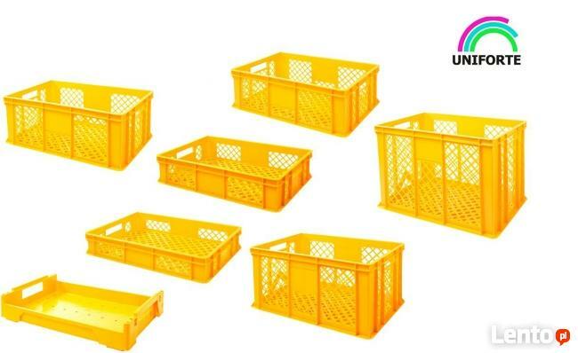 Skrzynki pojemniki plastikowe magazynowe na warzywa owoce