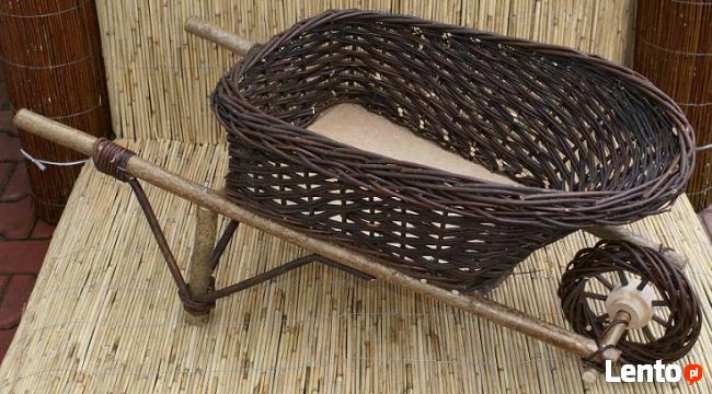 rowerek ogrodowy kosze kwiatowe wiklinowe rowerki traktorki