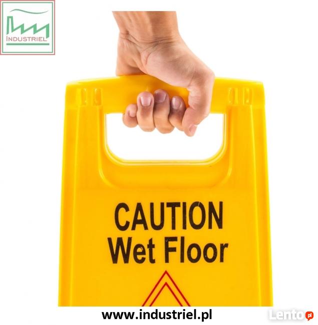 Potykacz tablica dwujęzyczna UWAGA ŚLISKA PODŁOGA